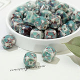 20 PCS 10mm 12mm Square Ceramic Beads Spacer Beads for Jewelry Making