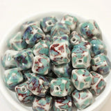 20 PCS 10mm 12mm Square Ceramic Beads Spacer Beads for Jewelry Making