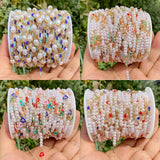 Pearl Beads Chains Stainless Steel Chain Link Pearl Beaded Chain