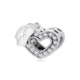 Sparkling Bird Snake Pear Charm Bead For Girl Fit Bracelet DIY Jewelry