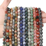 Natural Stone Faceted Beads 6 8 10mm for Jewelry Making Diy Bracelets
