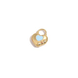5pcs Stainless Steel Enamel LOVE Lock Key Charms Couple Love Pendants