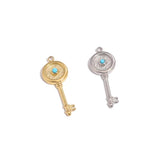 5pcs Stainless Steel Enamel LOVE Lock Key Charms Couple Love Pendants