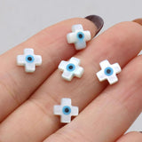 5Pcs Freshwater Shell Pendant Eye Bead Charm for Jewelry Making DIY