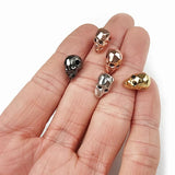 4pcs Zircon Skull Pendants Spacer Beads Charms for Jewelry Making