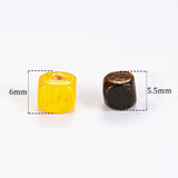 100/200/300pc 6mm Square Wood Beads Natural Spacer Beads for Jewelry Making