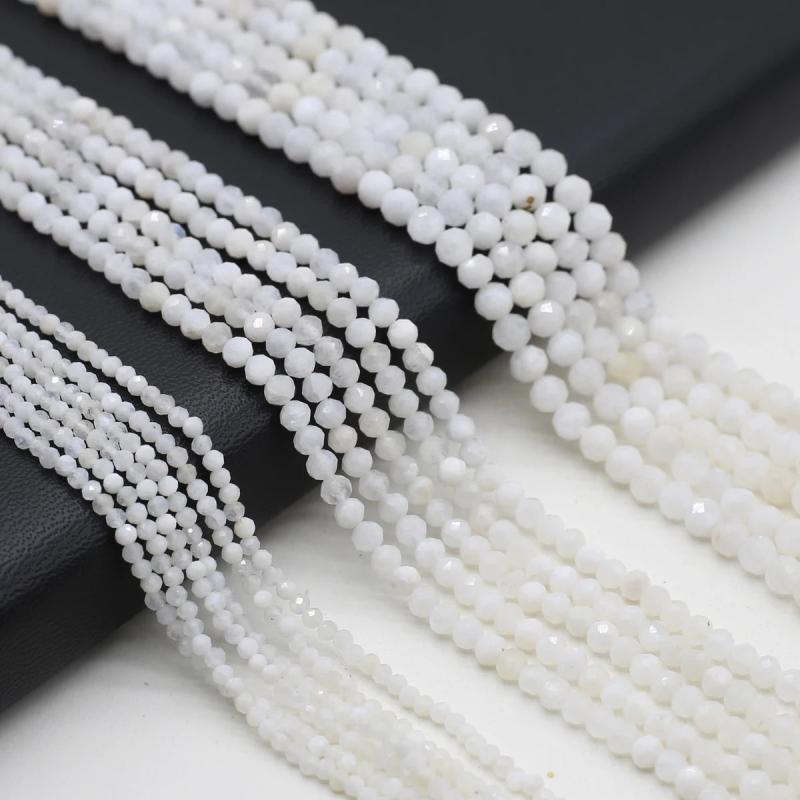 Faceted Small Beads Agate Quartz Lapis for Jewelry Making 2 3 4 mm