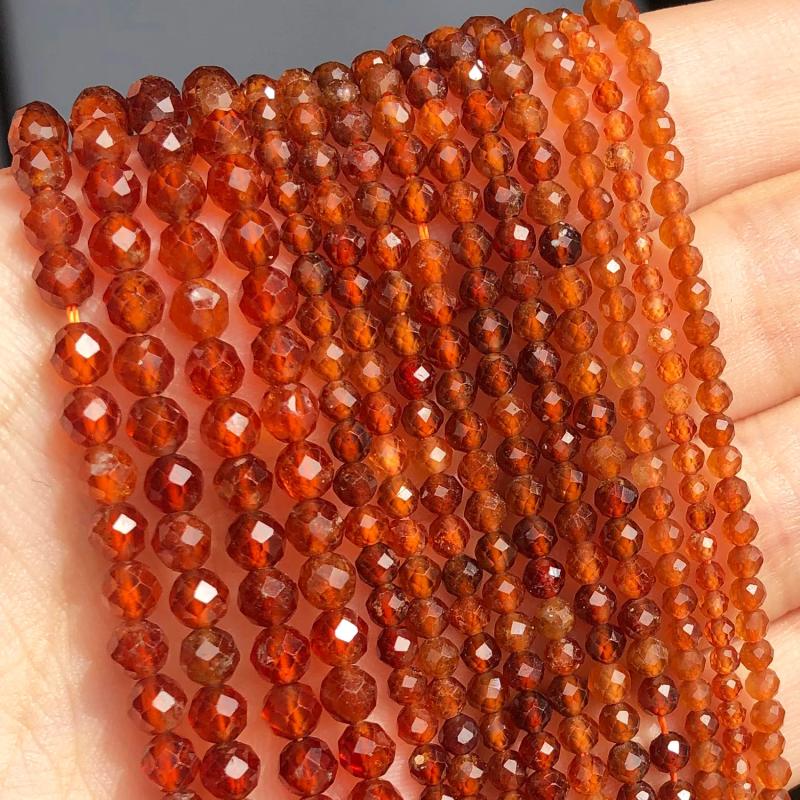 Coffee Quartz Crystal Beads for DIY Jewelry 2-4mm Round 15''