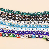 7mm 35pcs Colorful Evil Eye Glass Beads DIY Jewelry Bracelets Necklaces