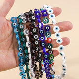 7mm 35pcs Colorful Evil Eye Glass Beads DIY Jewelry Bracelets Necklaces