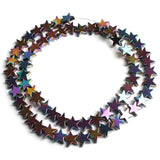 Silver Hematite Beads Natural Stone Spacer Star Beads DIY