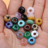 10Pc Natural Stone Big Hole Beads for Jewelry Making DIY