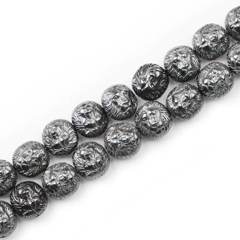 Stone Lion Buddha Maitreya Hematite Beads Spacers Loose Beads