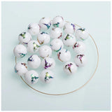 Christmas Deer Beads 10mm Round Beads for Xmas Decorations