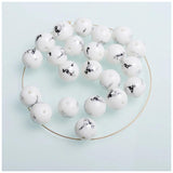 Christmas Deer Beads 10mm Round Beads for Xmas Decorations