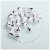 Christmas Deer Beads 10mm Round Beads for Xmas Decorations