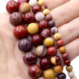 Natural Mookaite Stone Round Spacer Beads for Jewelry Making DIY