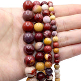 Natural Mookaite Stone Round Spacer Beads for Jewelry Making DIY