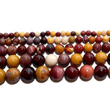 Natural Mookaite Stone Round Spacer Beads for Jewelry Making DIY