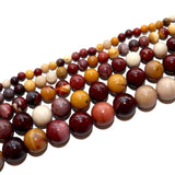 Natural Mookaite Stone Round Spacer Beads for Jewelry Making DIY