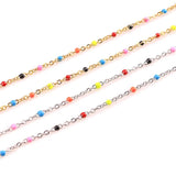 2mm 1m Stainless Steel Mix Cable Enamel Chain Bulk Chain Necklace DIY Jewelry