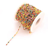 2mm 1m Stainless Steel Mix Cable Enamel Chain Bulk Chain Necklace DIY Jewelry