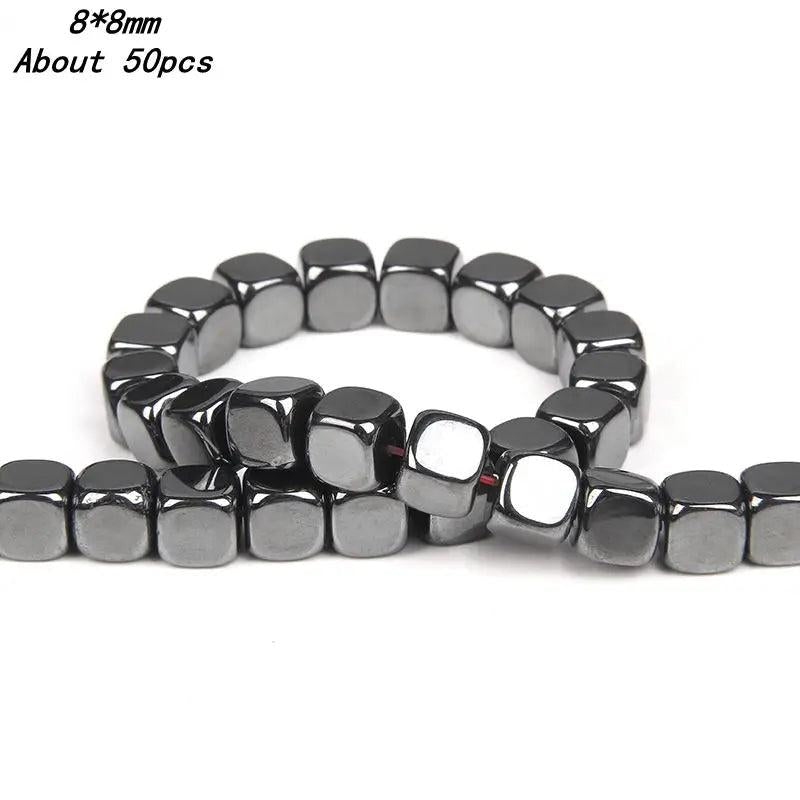 Hematite Beads Square Shape Spacer Loose Bead for Jewelry Making