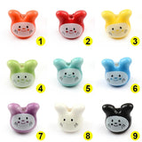 11x12mm Rabbit Shape Ceramic Beads for Jewelry Making