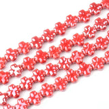 12mm Cross Flower Ceramic Beads Spacer Porcelain Beads for Jewelry Making