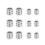 20pcs 6 8mm Stainless Steel Tube Slider Bead Stripe Loose Spacer Beads