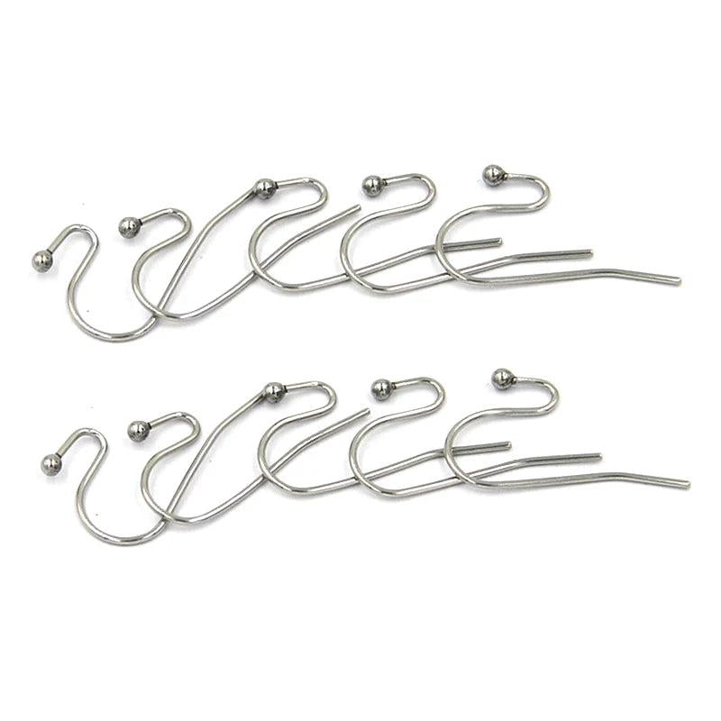 100Pcs Stainless Steel Kidney Earring Wire 20mm