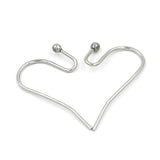100Pcs Stainless Steel Kidney Earring Wire 20mm
