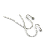 100Pcs Stainless Steel Kidney Earring Wire 20mm