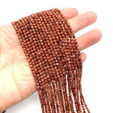 Faceted Sandstone Amethyst Loose Beads 2 3 4mm for DIY Bracelet Making