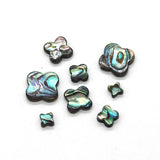 4Pcs Abalone Shell Four Petals Flower Beads Charm Jewelry DIY