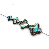 4Pcs Abalone Shell Four Petals Flower Beads Charm Jewelry DIY