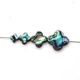 4Pcs Abalone Shell Four Petals Flower Beads Charm Jewelry DIY
