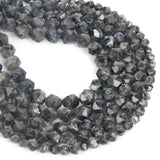Faceted Spectrolite Round Stone Beads for Jewelry Making