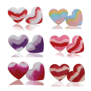 10Pcs Pink Sweet Heart Silicone Beads for DIY Necklace Jewelry