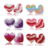 10Pcs Pink Sweet Heart Silicone Beads for DIY Necklace Jewelry