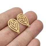 10pcs Stainless Steel Hollow Drop Earring Hooks One Hole Stud Jewelry Making
