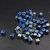 65pcs Natural Stone Beads Cube DIY Gemstones Beads For Jewelry Making