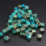65pcs Natural Stone Beads Cube DIY Gemstones Beads For Jewelry Making