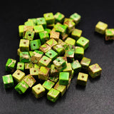 65pcs Natural Stone Beads Cube DIY Gemstones Beads For Jewelry Making