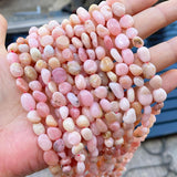 6-8mm Pink Opal Stone Beads for Jewelry Making