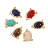 5pcs Stainless Steel Natural Stone Charms Necklace Pendants