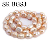 Pink Baroque Potato Freshwater Pearl Beads Strand 14inch