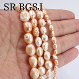 Pink Baroque Potato Freshwater Pearl Beads Strand 14inch