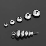 50pcs Stainless Steel Spacer Beads 4-8mm Round Flat Bulk for DIY