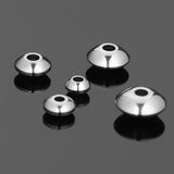 50pcs Stainless Steel Spacer Beads 4-8mm Round Flat Bulk for DIY
